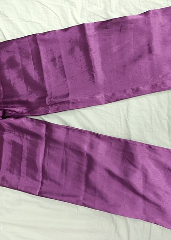 Kadın Mor Uzun Sabahlık pijama takımı  şortlu takım l beden - Görsel 4