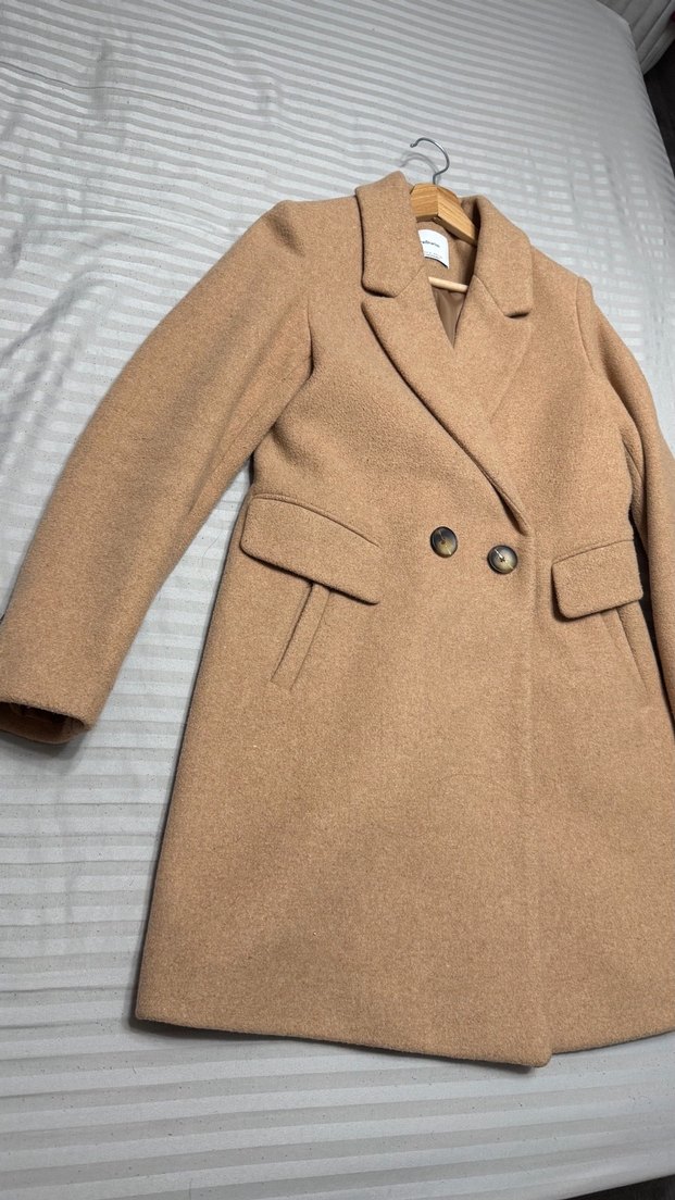 Stradivarius kamel kaban - Görsel 2