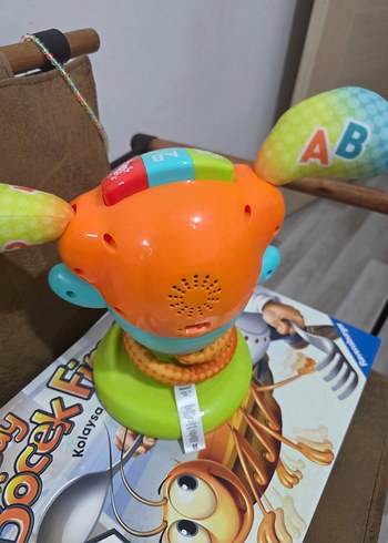  Beden Renk fisher price Renkli Eğitici Müzikli zıplayan robot