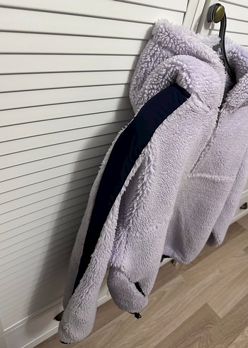 Bershka lila Kapüşonlu Kadın Peluş Ceket