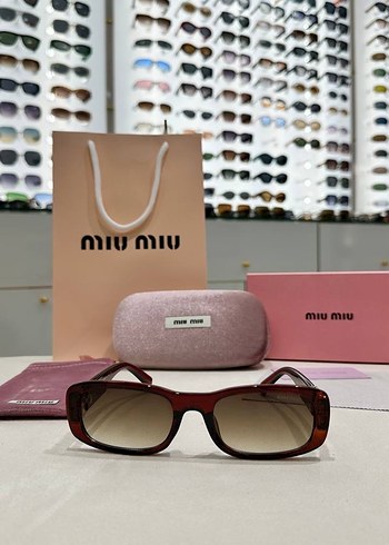 Miu Miu Kahverengi Kadın Güneş Gözlüğü - Görsel 2