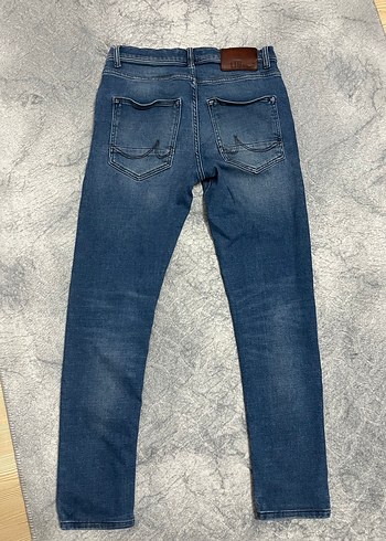 Düğmeli Mavi Erkek Regular Fit Jean - Görsel 2