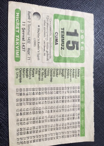 2016 Hicret Takvimi - 15 Temmuz Cuma - Görsel 3