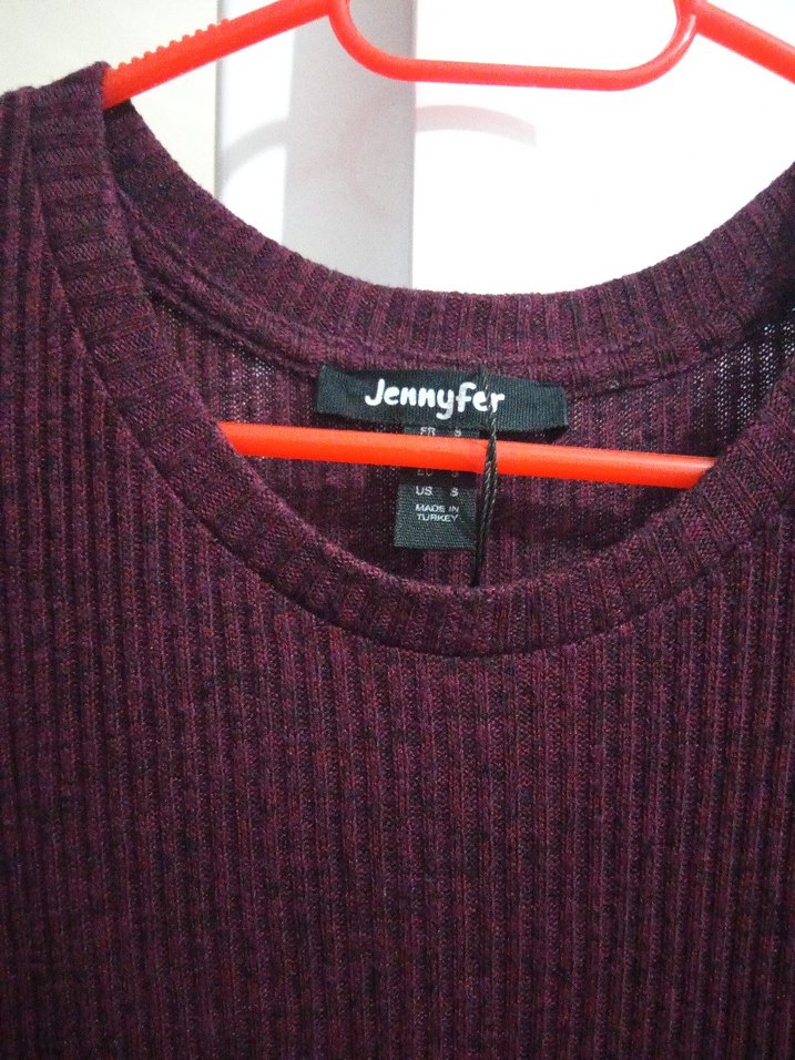 Bordo Kadın Uzun Kollu Uzun Elbise - Görsel 2