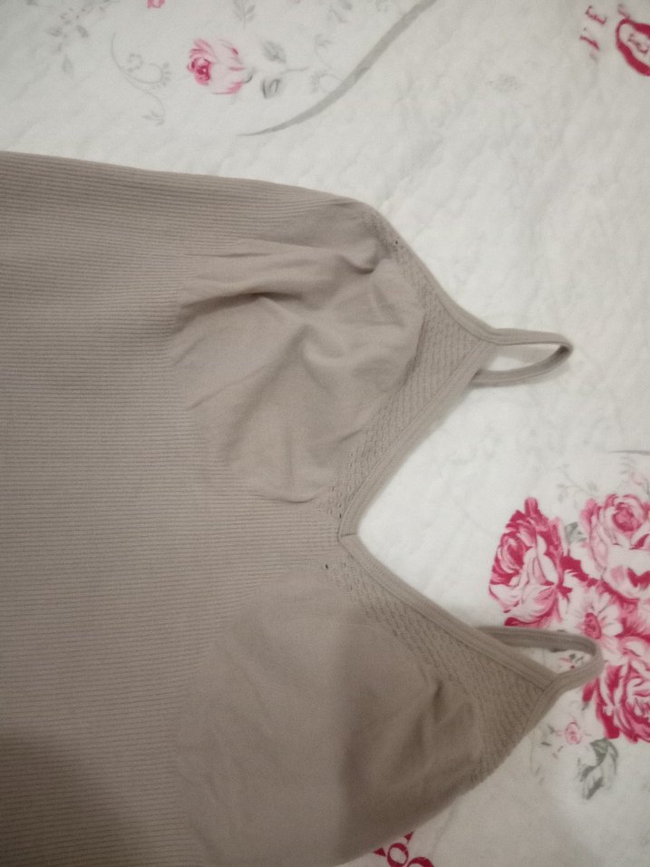 Bej V Yaka Hamile ve Emzirme Geceliği - Görsel 2