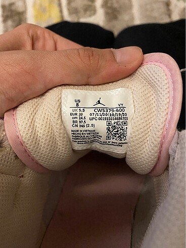 39 Beden pembe Renk nike air jordan pembe ayakkabı