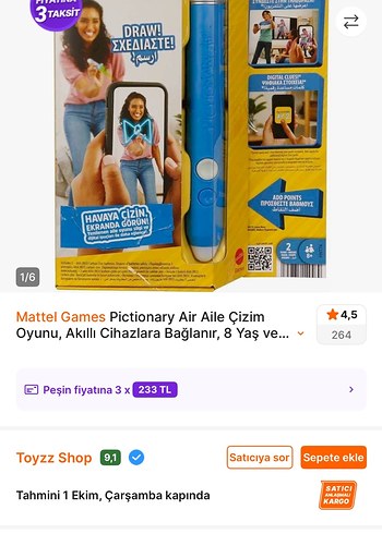 Mattel Games Pictionary Air Aile Çizim Oyunu