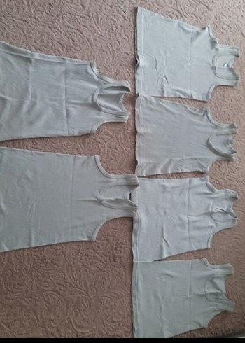 4 Yaş Beden Beyaz Erkek Çocuk Atlet 6'lı Paket