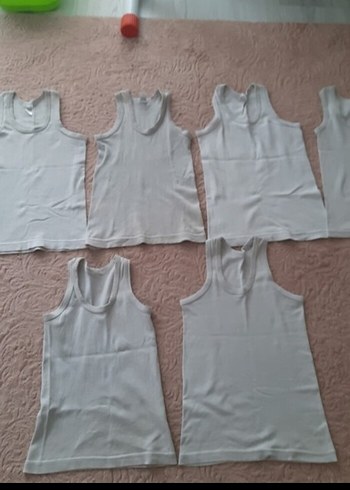 Beyaz Erkek Çocuk Atlet 6'lı Paket