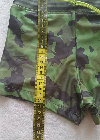 Erkek Çocuk Kamuflaj Desenli Yeşil Mayo - Görsel 7