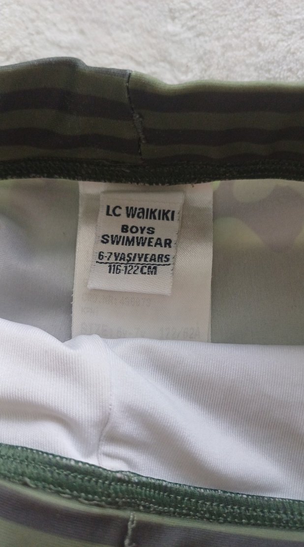 Erkek Çocuk Kamuflaj Desenli Yeşil Mayo - Görsel 3