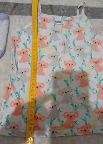 Kız Çocuk Çok Renkli Desenli Askılı Atlet - Görsel 4