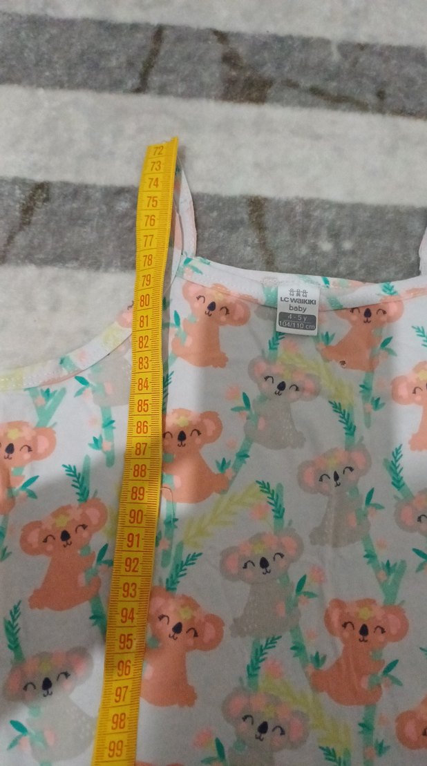 Kız Çocuk Çok Renkli Desenli Askılı Atlet - Görsel 5