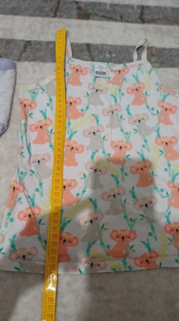 Kız Çocuk Çok Renkli Desenli Askılı Atlet - Görsel 4