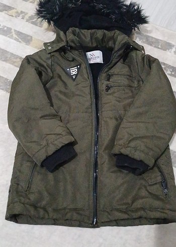 Kahverengi Kapüşonlu erkek çocuk Kışlık Mont - Görsel 2