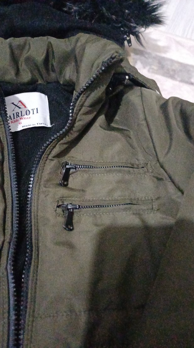 Kahverengi Kapüşonlu erkek çocuk Kışlık Mont - Görsel 5