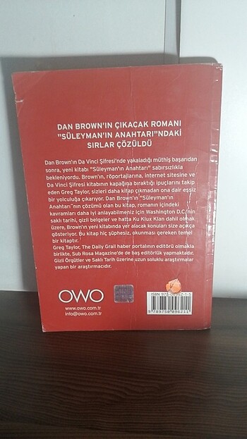 DAN BROWN süleyman 'ın anahtarı ve şifreleri.