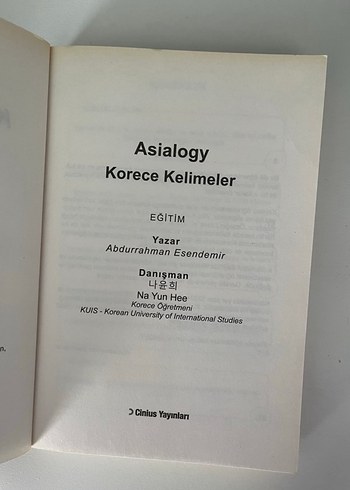 Asialogy Korece Kelimeler Kitabı