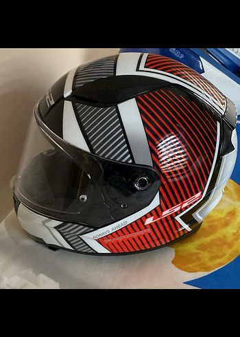 LS2 Siyah Baskılı Parlak Motosiklet Kaskı - Görsel 3