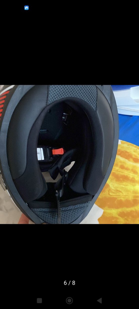 LS2 Siyah Baskılı Parlak Motosiklet Kaskı - Görsel 5