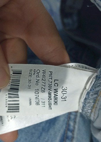 Düğmeli Mavi Tie-Dye erkek Jean - Görsel 3