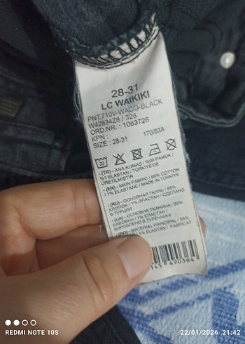 Düğmeli Mavi Tie-Dye erkek Jean - Görsel 13