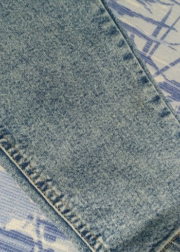 Düğmeli Mavi Tie-Dye erkek Jean - Görsel 4