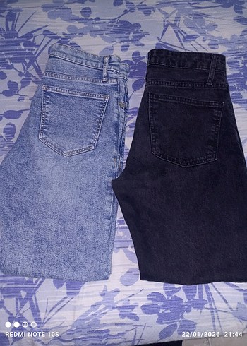 Düğmeli Mavi Tie-Dye erkek Jean - Görsel 7