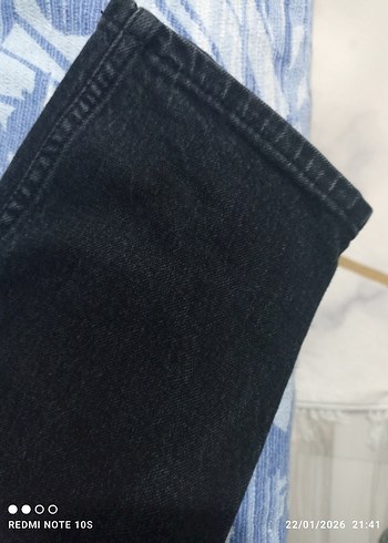 Düğmeli Mavi Tie-Dye erkek Jean - Görsel 12