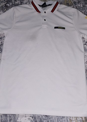 Düğmeli Beyaz Erkek Polo Tişört