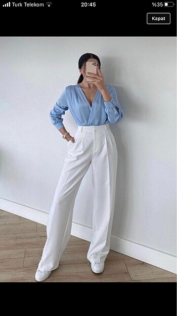 Zara model palazzo pantolon
