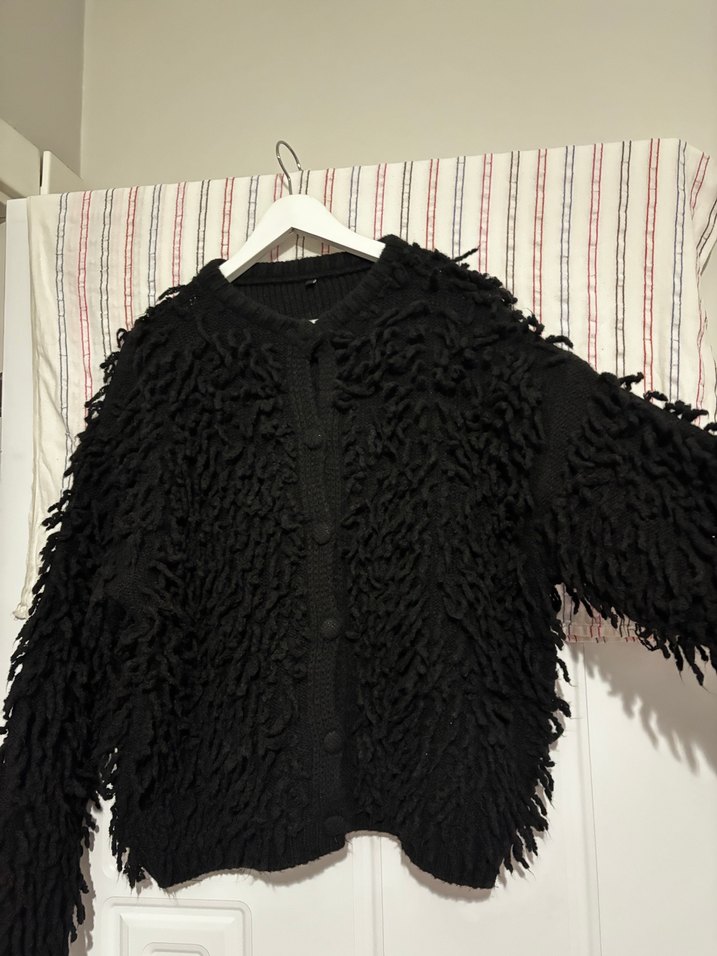 Püsküllü ceket -hırka - Görsel 3