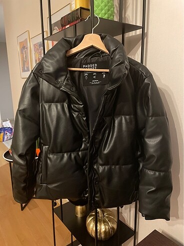 Stradivarius Suni Deri Şişme Mont