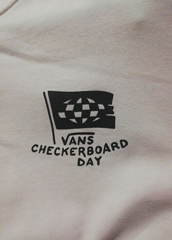 m Beden beyaz Renk Vans checkerboard day tişört 