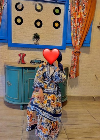 Bohem Çok Renkli Uzun Elbise - Görsel 2