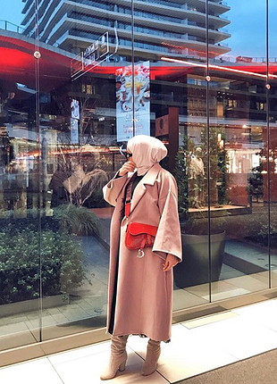 oversize kaşe kaban