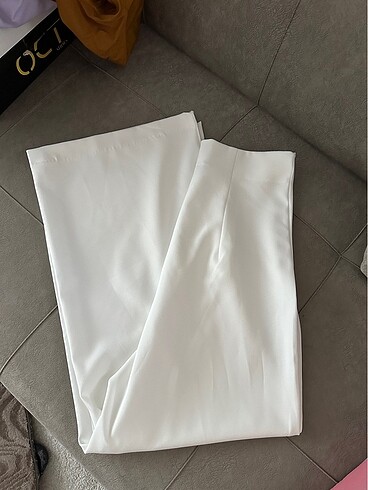 36 Beden beyaz Renk beyaz kumaş pantolon