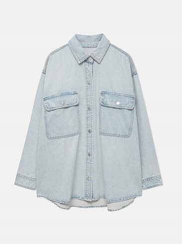 Pull and Bear oversize denim gömlek