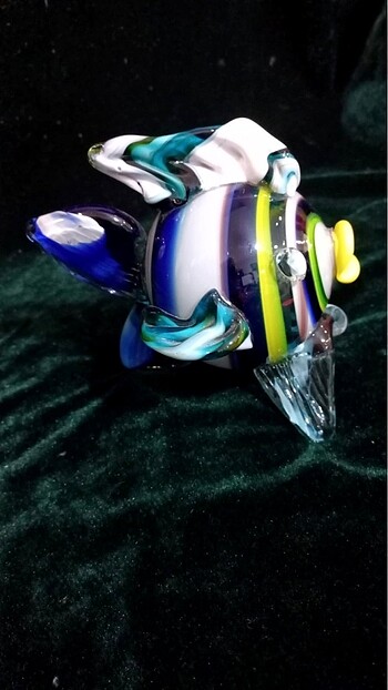 İtalyan murano balık biblo 17x15 cm