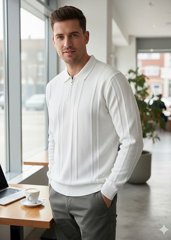 Erkek Gri Denim Düğmeli Hırka - Görsel 2