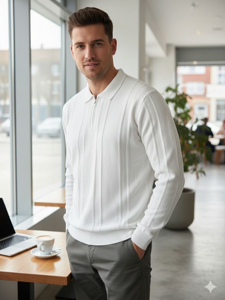 Erkek Gri Denim Düğmeli Hırka - Görsel 2