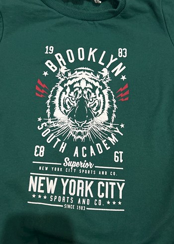Koton Yeşil Baskılı Erkek Çocuk Sweatshirt