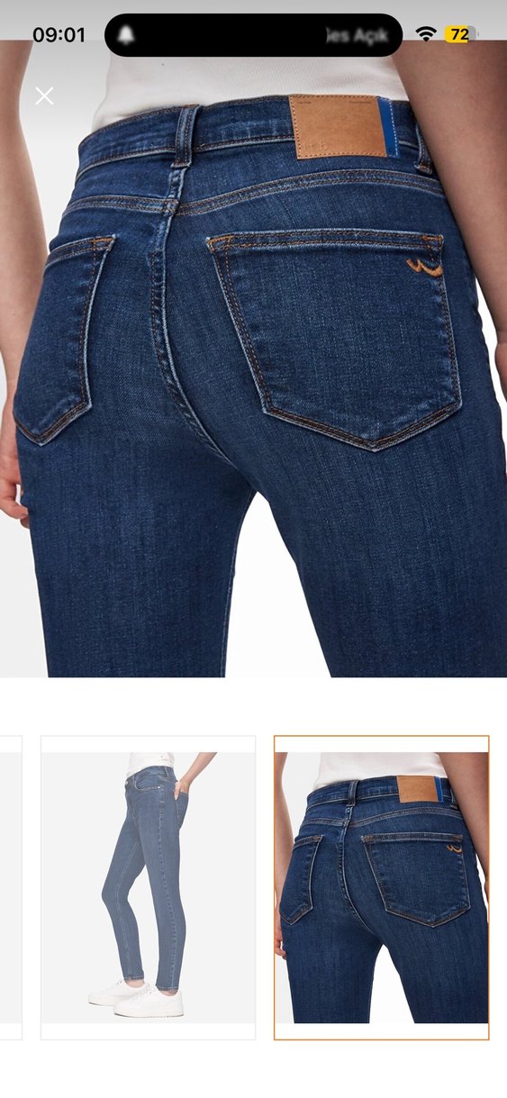 Kadın Mavi Normal Kesim Denim Jean - Görsel 2