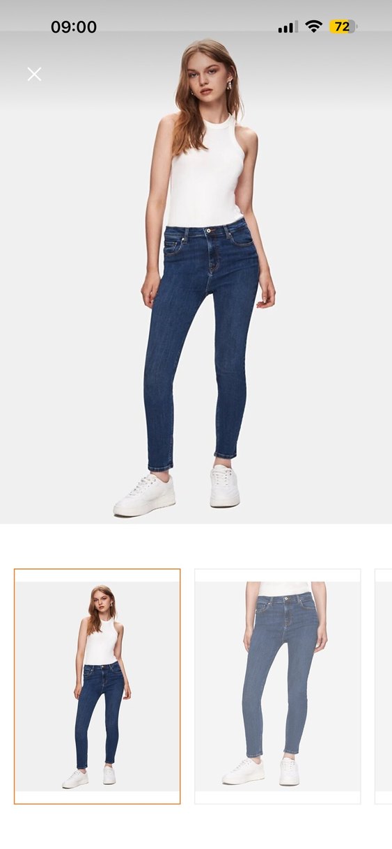 Kadın Mavi Normal Kesim Denim Jean - Görsel 3