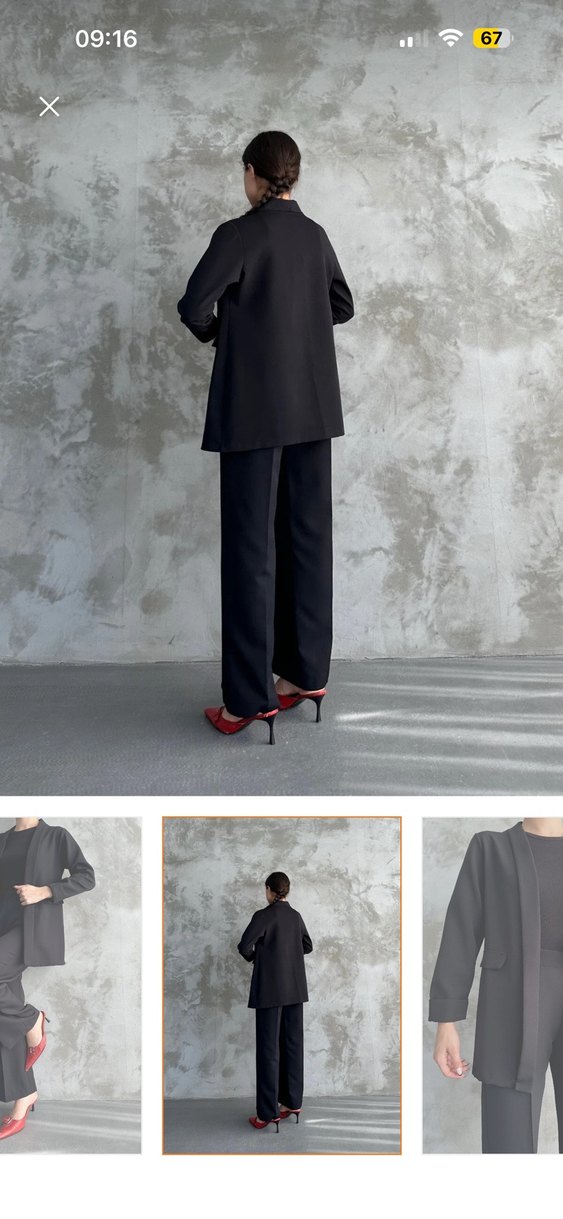 Siyah Kadın Uzun Kollu - Görsel 2