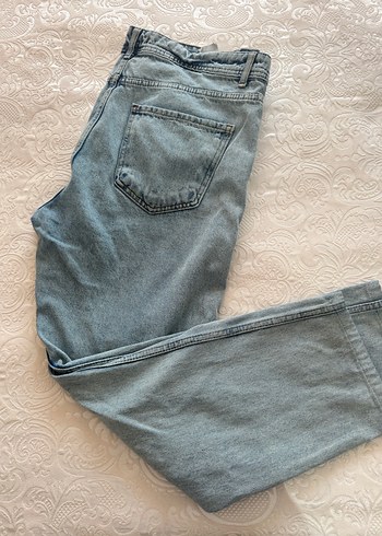 Düğmeli Gri Denim erkek Jean - Görsel 2