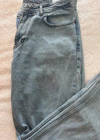 Düğmeli Gri Denim erkek Jean - Görsel 4