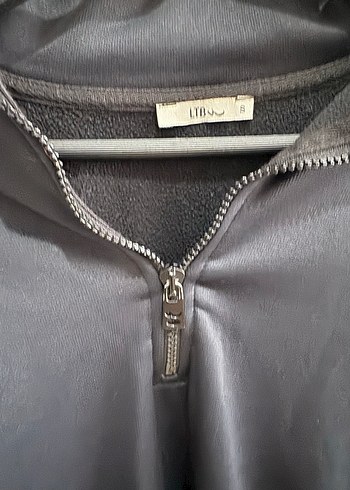 Siyah Yarım Fermuarlı Kadın Sweatshirt - Görsel 2