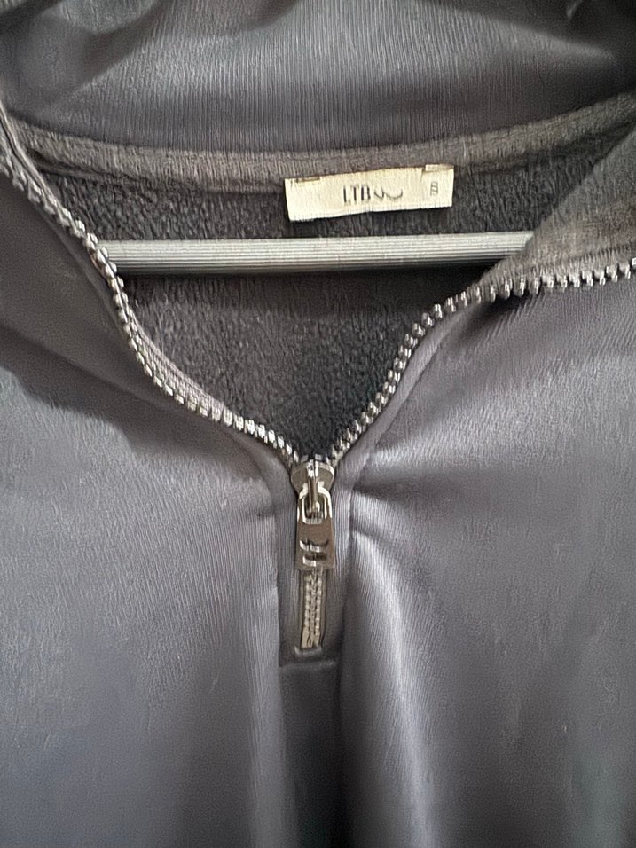 Siyah Yarım Fermuarlı Kadın Sweatshirt - Görsel 2