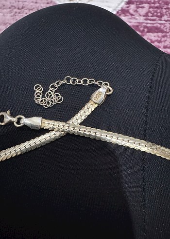 Altın Renk Kısa Yılan Desenli Minimalist Kolye 1 kez kullandım - Görsel 3